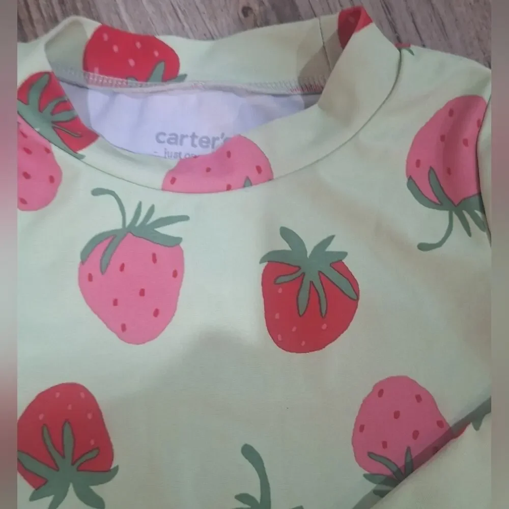 Carter's Watermelon and Strawberry Print Kids Swimsuits Sz 18m #1861